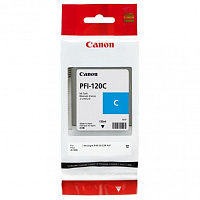 Картридж Canon PFI-120C голубой оригинальный, ресурс 130 страниц